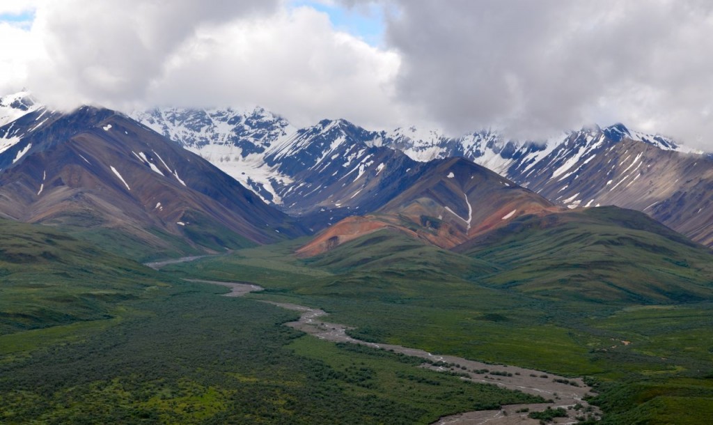 Polychrome mountain range