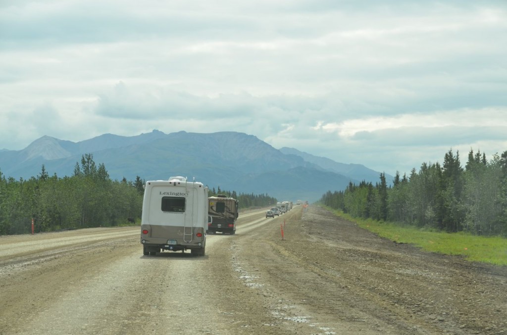 Road Construction on Parks Highway to Denali