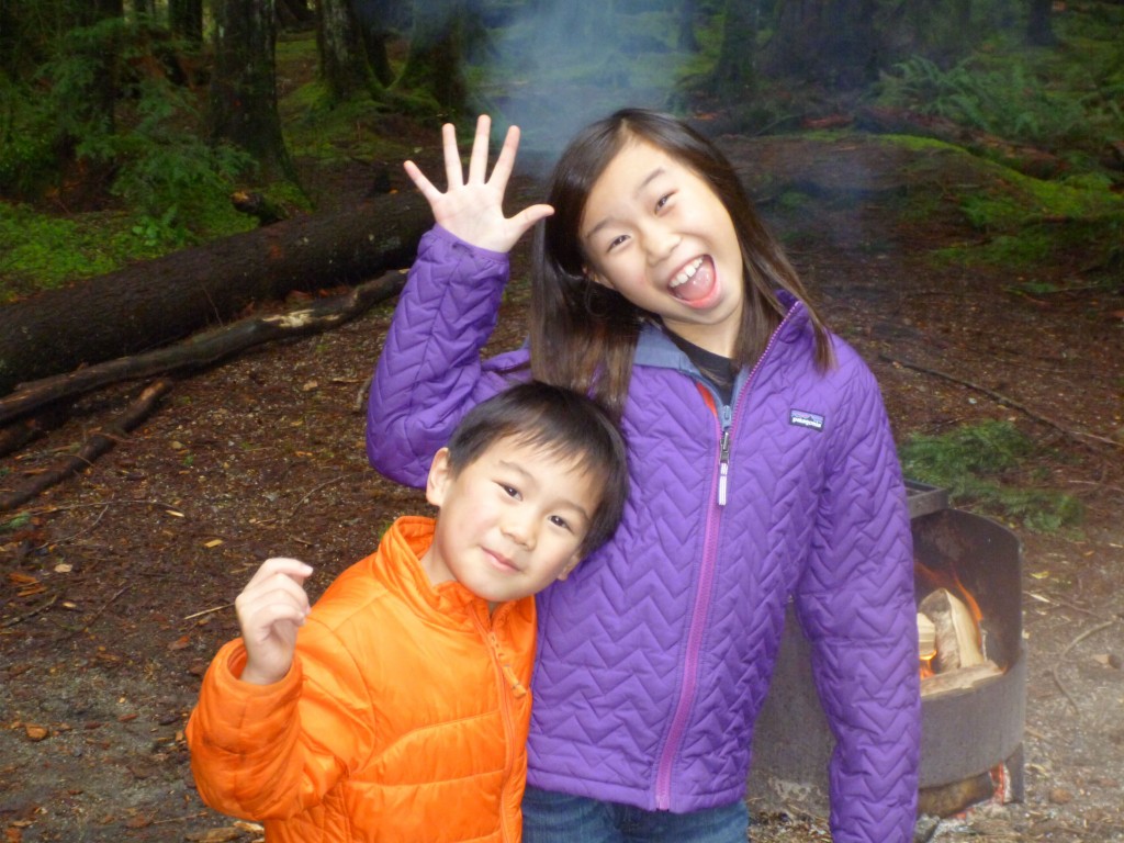 Happy campers... just waiting to roast their hotdogs