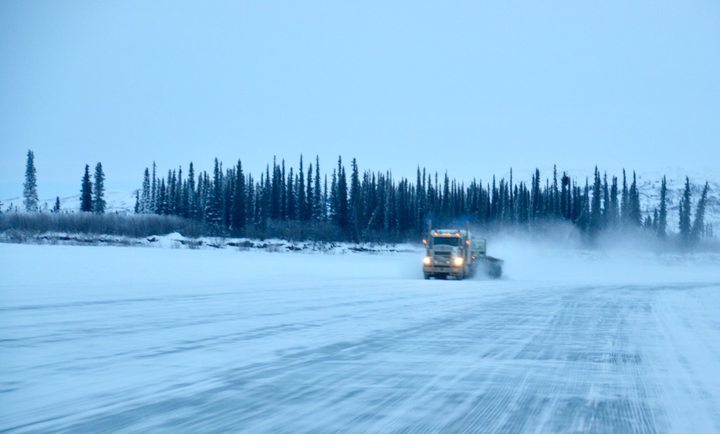 Heavy truck on the Ice Road
